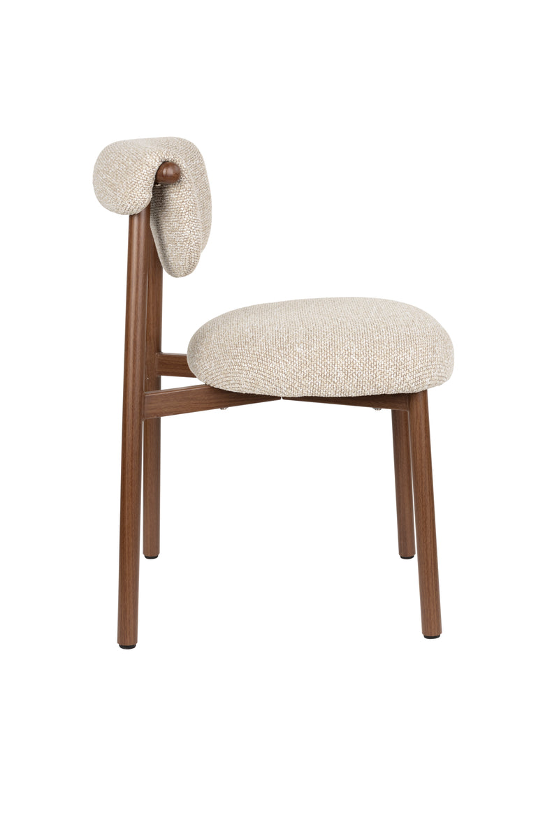 Eetkamerstoel Lee Polyester Beige 57x46 cm-Eetkamerstoelen-Creating Home