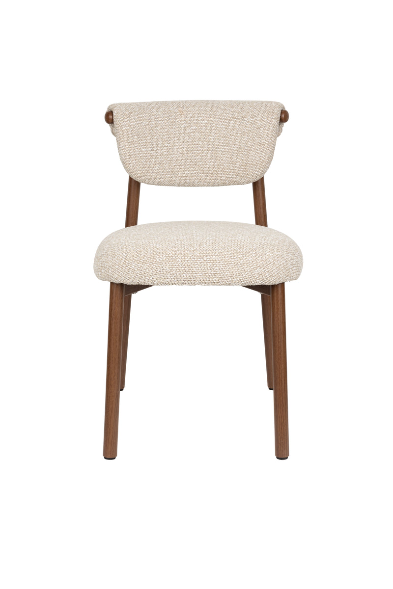 Eetkamerstoel Lee Polyester Beige 57x46 cm-Eetkamerstoelen-Creating Home