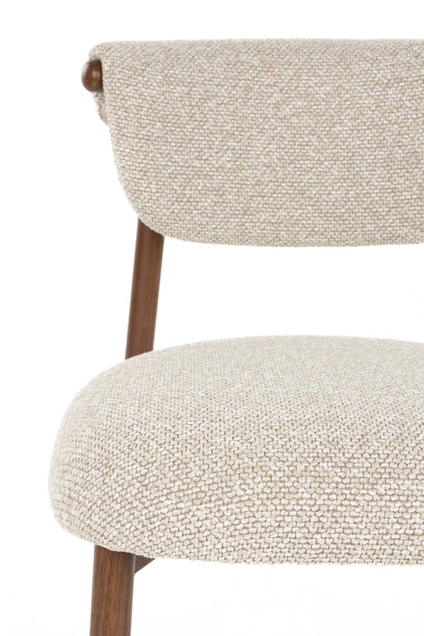 Eetkamerstoel Lee Dining Chair Polyester, Metaal Beige, sfeerbeeld 6