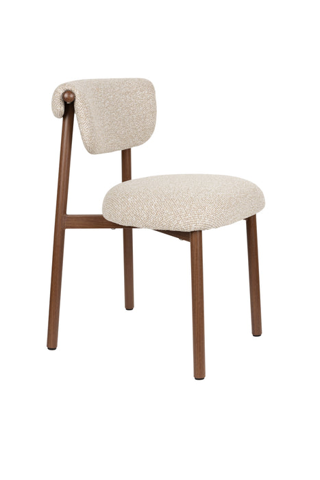 Eetkamerstoel Lee Dining Chair Polyester, Metaal Beige, productafbeelding