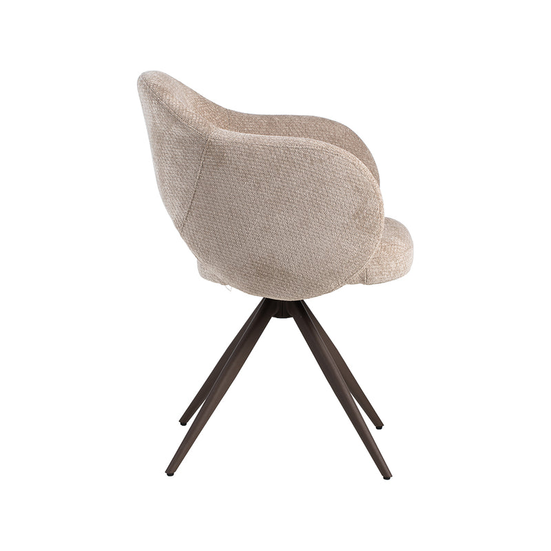 Eetkamerstoel Lela Clay Elite Brons Metalen Frame 56x58x83 cm-Eetkamerstoelen-LABEL51