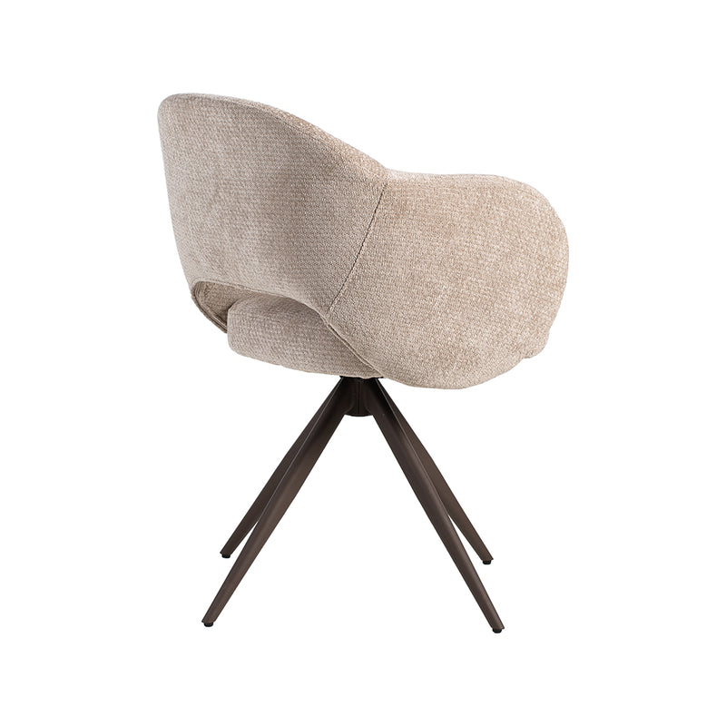 Eetkamerstoel Lela Clay Elite Brons Metalen Frame 56x58x83 cm-Eetkamerstoelen-LABEL51