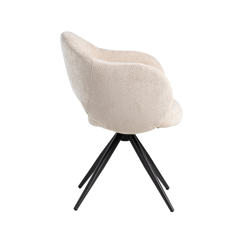 Eetkamerstoel Lela Naturel Elite Draaibaar 56x58x83 cm-Eetkamerstoelen-LABEL51