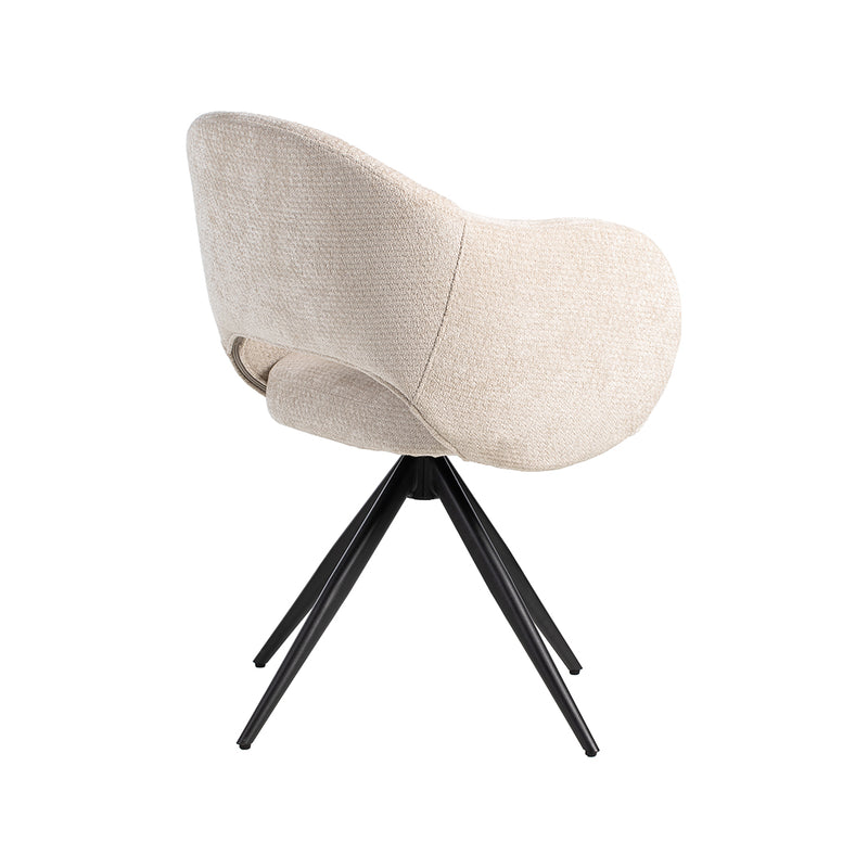 Eetkamerstoel Lela Naturel Elite Draaibaar 56x58x83 cm-Eetkamerstoelen-LABEL51