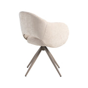 Eetkamerstoel Lela Naturel Elite Taupe Metalen Frame 56x58x83 cm-Eetkamerstoelen-LABEL51