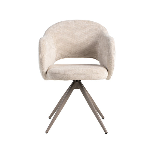 Eetkamerstoel Lela - Naturel - Elite - Taupe Metalen Frame-Eetkamerstoelen-LABEL51