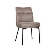 Eetkamerstoel Lennon Taupe Micro Suede 50x65x89 cm-Eetkamerstoelen-LABEL51