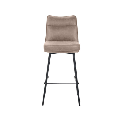 Eetkamerstoel Lennon Taupe Micro Suede Hoog 46x55x107 cm-Barkrukken-LABEL51