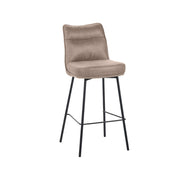 Eetkamerstoel Lennon Taupe Micro Suede Hoog 46x55x107 cm-Barkrukken-LABEL51