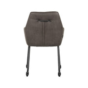 Eetkamerstoel Lenny Antraciet Micro Suede 56x64x84 cm-Eetkamerstoelen-LABEL51