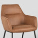 Eetkamerstoel Lenny - Cognac - Micro Suede-Eetkamerstoelen-LABEL51