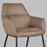 Eetkamerstoel Lenny Taupe Micro Suede 56x64x84 cm-Eetkamerstoelen-LABEL51