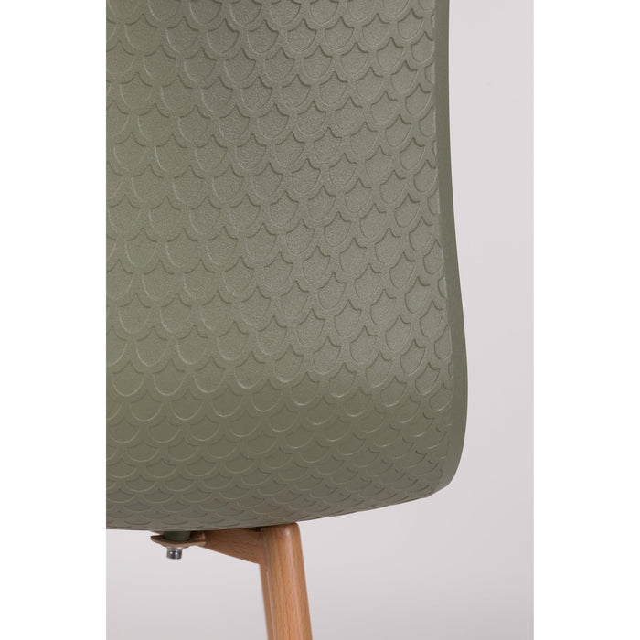 Eetkamerstoel Leon Polypropyleen Groen 49x44.5 cm-Eetkamerstoelen-Creating Home
