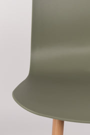 Eetkamerstoel Leon Polypropyleen Groen 49x44.5 cm-Eetkamerstoelen-Creating Home