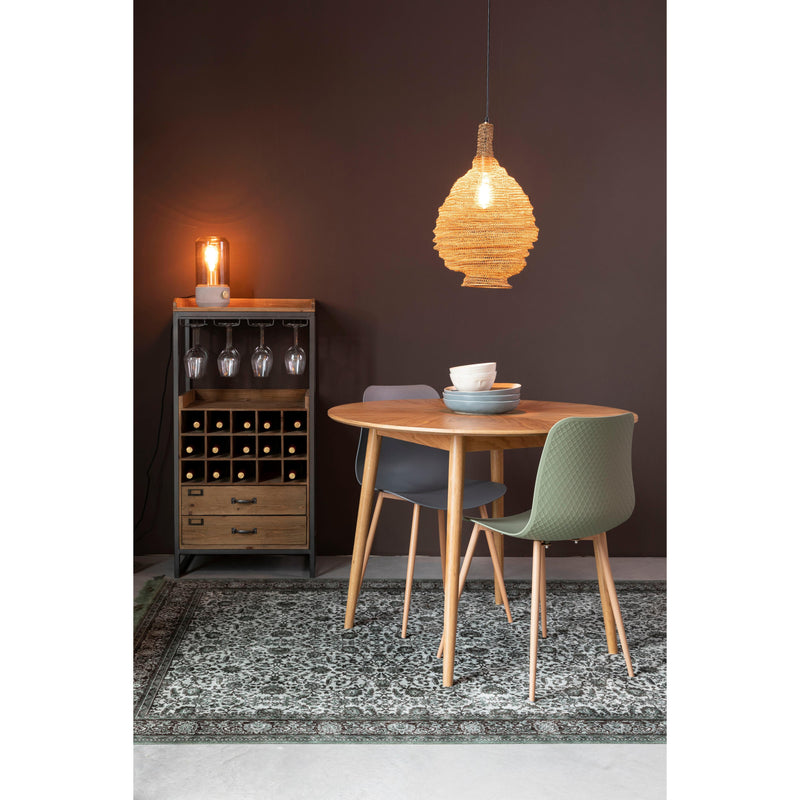Eetkamerstoel Leon Polypropyleen Groen 49x44.5 cm-Eetkamerstoelen-Creating Home