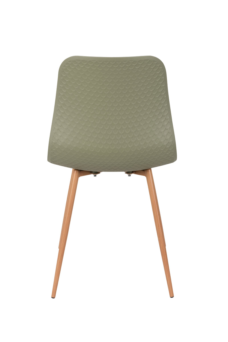 Eetkamerstoel Leon Polypropyleen Groen 49x44.5 cm-Eetkamerstoelen-Creating Home
