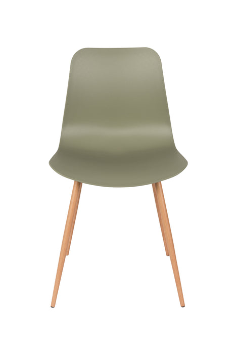 Eetkamerstoel Leon Polypropyleen Groen 49x44.5 cm-Fauteuils-Creating Home