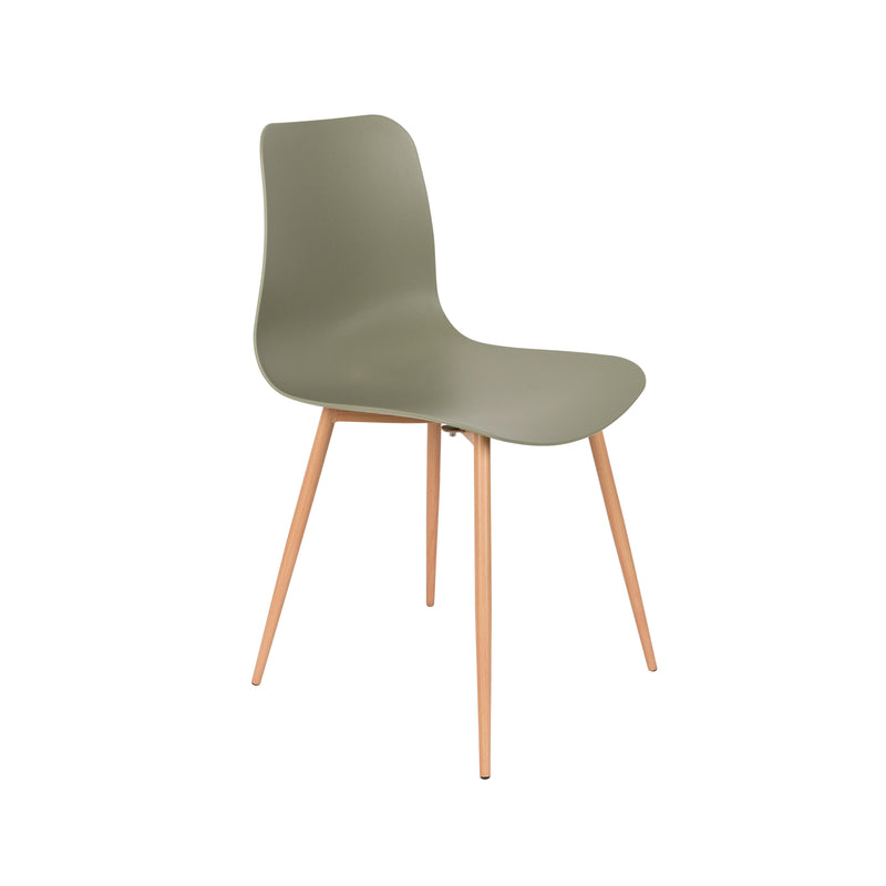 Eetkamerstoel Leon Polypropyleen Groen 49x44.5 cm-Eetkamerstoelen-Creating Home
