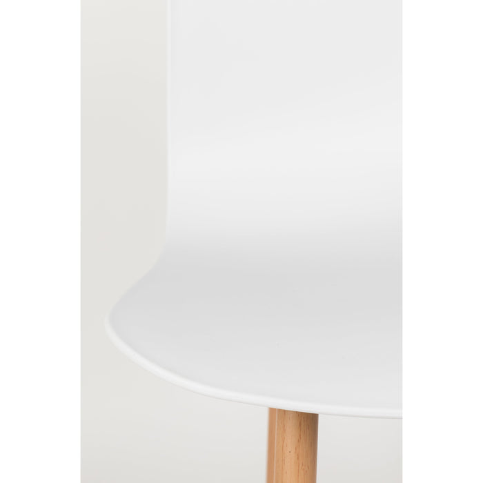 Eetkamerstoel Leon Polypropyleen Wit 49x44.5 cm-Eetkamerstoelen-Creating Home