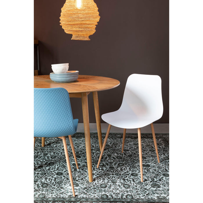 Eetkamerstoel Leon Polypropyleen Wit 49x44.5 cm-Eetkamerstoelen-Creating Home
