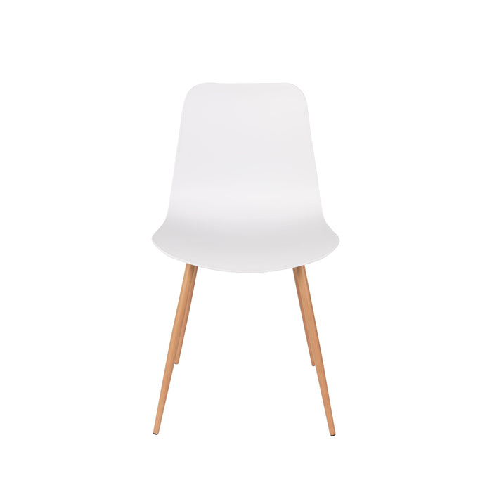 Eetkamerstoel Leon Polypropyleen Wit 49x44.5 cm-Eetkamerstoelen-Creating Home