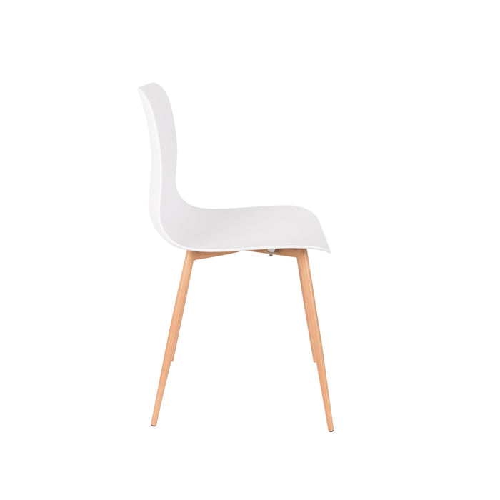 Eetkamerstoel Leon Polypropyleen Wit 49x44.5 cm-Eetkamerstoelen-Creating Home