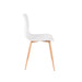 Eetkamerstoel Leon Polypropyleen Wit 49x44.5 cm-Eetkamerstoelen-Creating Home