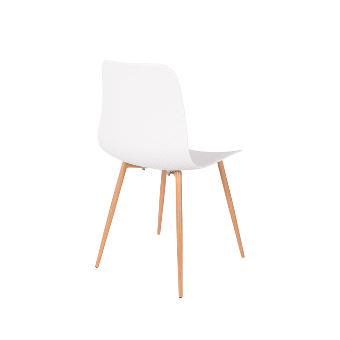 Eetkamerstoel Leon Polypropyleen Wit 49x44.5 cm-Eetkamerstoelen-Creating Home