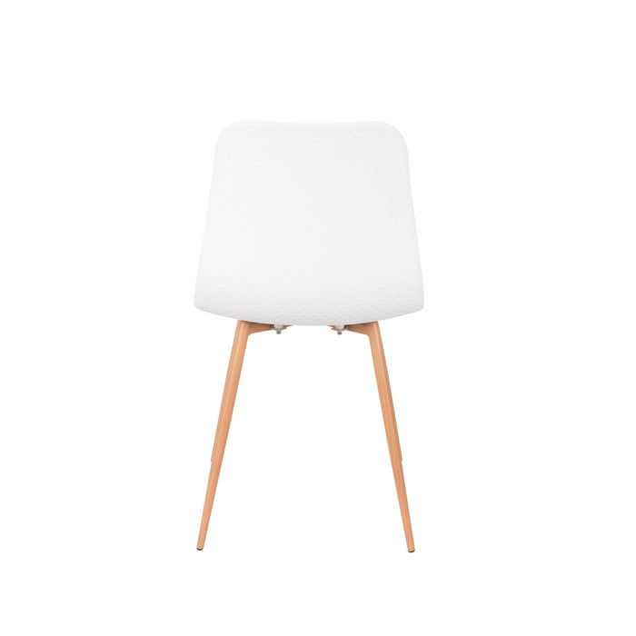 Eetkamerstoel Leon Polypropyleen Wit 49x44.5 cm-Eetkamerstoelen-Creating Home