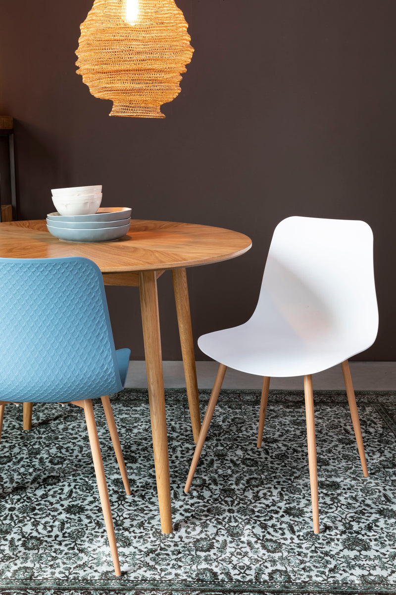 Eetkamerstoel Leon Polypropyleen Wit 49x44.5 cm-Eetkamerstoelen-Creating Home