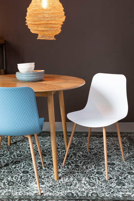Eetkamerstoel Leon Polypropyleen Wit 49x44.5 cm-Eetkamerstoelen-Creating Home