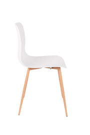 Eetkamerstoel Leon Polypropyleen Wit 49x44.5 cm-Eetkamerstoelen-Creating Home
