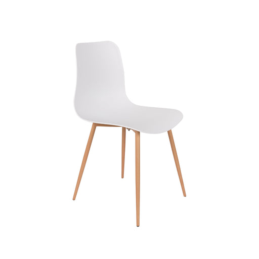 Eetkamerstoel Leon Polypropyleen Wit 49x44.5 cm-Fauteuils-Creating Home