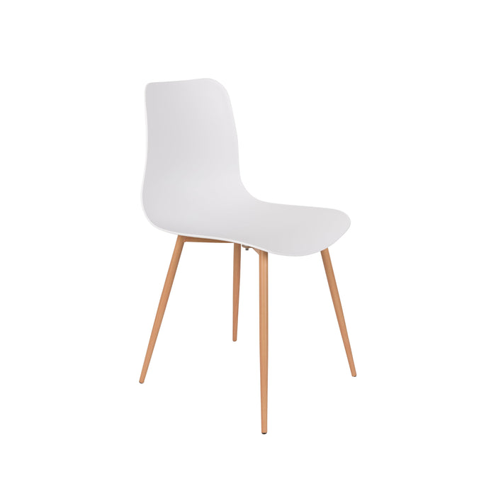 Eetkamerstoel Leon Polypropyleen Wit 49x44.5 cm-Fauteuils-Creating Home