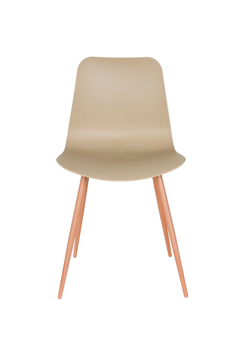 Eetkamerstoel Leon Steel Beige 49x44 cm-Eetkamerstoelen-Creating Home