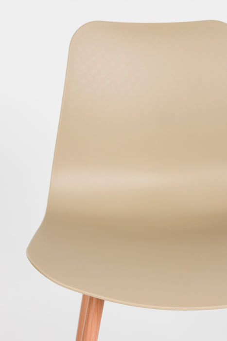 Eetkamerstoel Leon Steel Beige 49x44 cm-Eetkamerstoelen-Creating Home