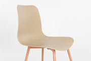 Eetkamerstoel Leon Steel Beige 49x44 cm-Eetkamerstoelen-Creating Home