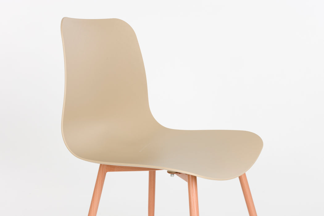 Eetkamerstoel Leon Steel Beige 49x44 cm-Eetkamerstoelen-Creating Home