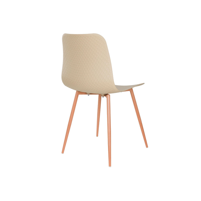 Eetkamerstoel Leon Steel Beige 49x44 cm-Fauteuils-Creating Home