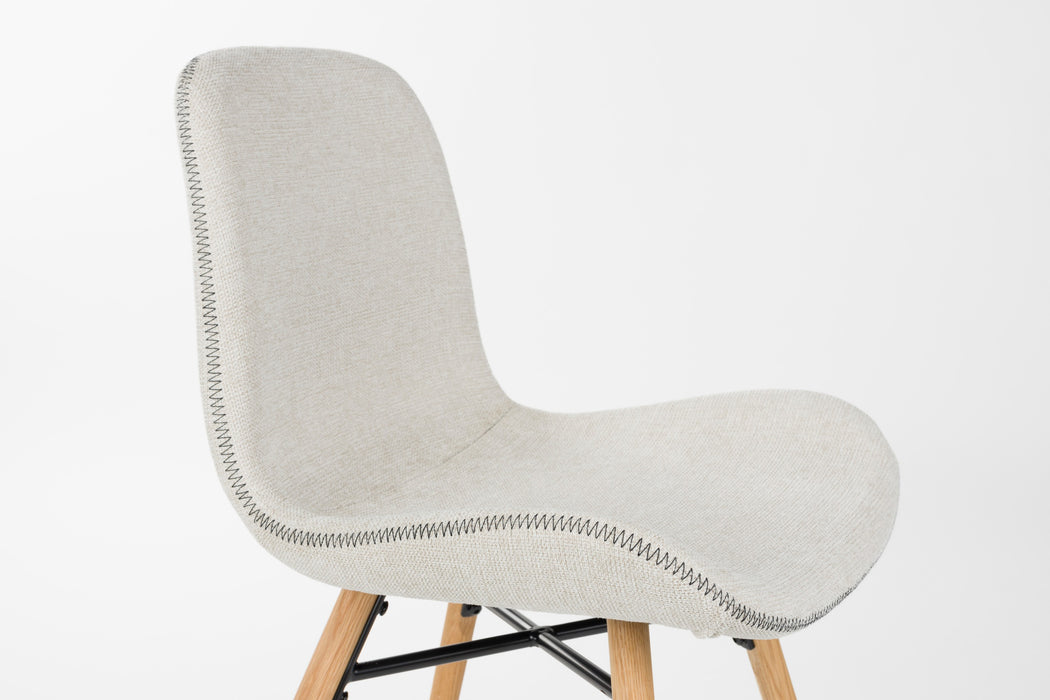 Eetkamerstoel Lester Polyester Beige 51x55.5 cm