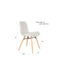 Eetkamerstoel Lester Polyester Beige 51x55.5 cm