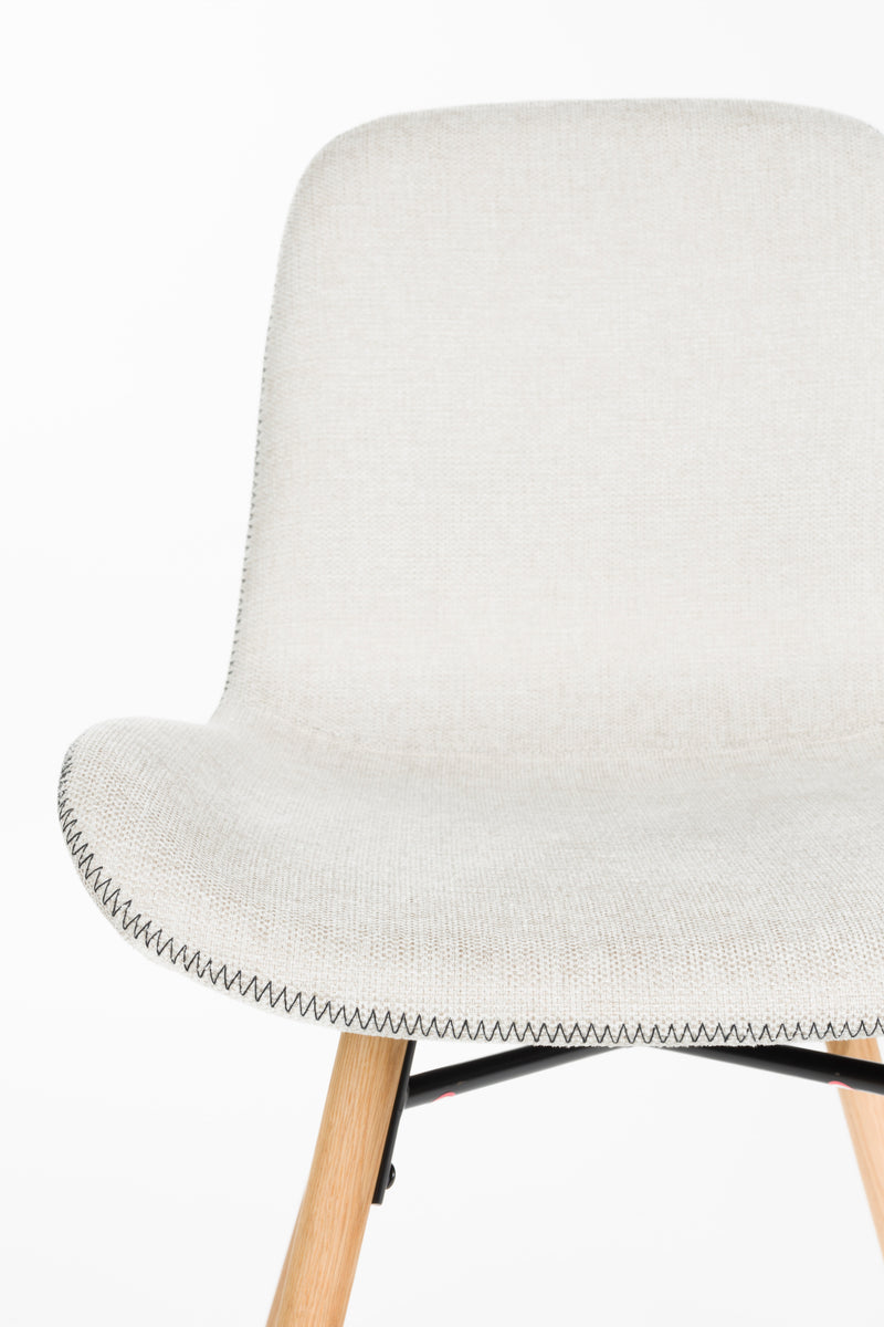 Eetkamerstoel Lester Polyester Beige 51x55.5 cm-Eetkamerstoelen-Creating Home