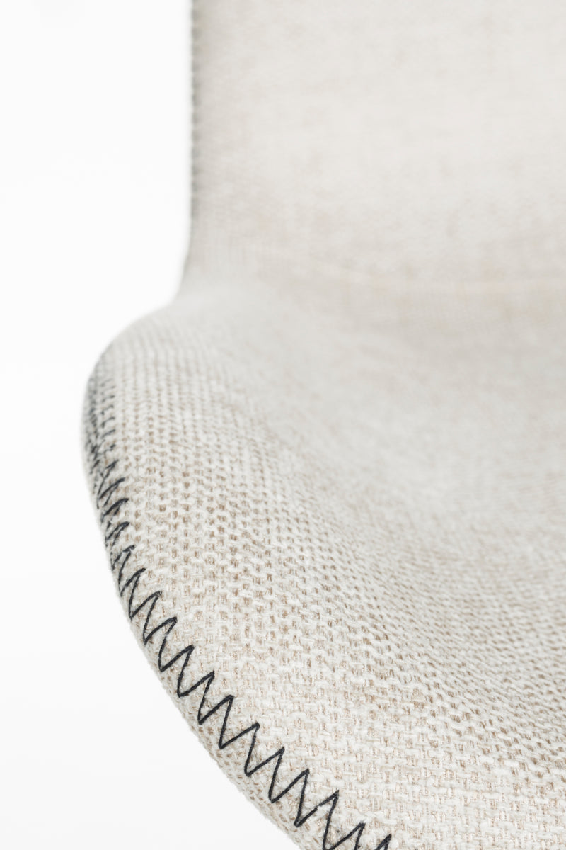 Eetkamerstoel Lester Polyester Beige 51x55.5 cm-Eetkamerstoelen-Creating Home