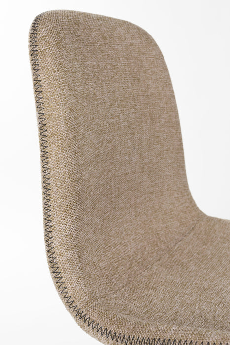 Eetkamerstoel Lester Polyester Bruin 51x55.5 cm