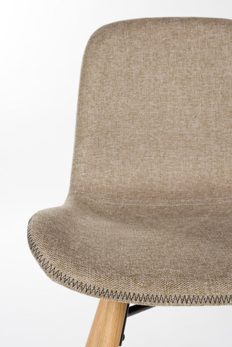 Eetkamerstoel Lester Polyester Bruin 51x55.5 cm-Eetkamerstoelen-Creating Home