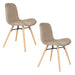 Eetkamerstoel Lester Polyester Bruin 51x55.5 cm-Eetkamerstoelen-Creating Home
