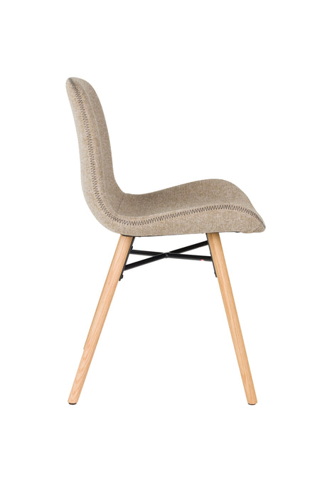 Eetkamerstoel Lester Polyester Bruin 51x55.5 cm-Eetkamerstoelen-Creating Home