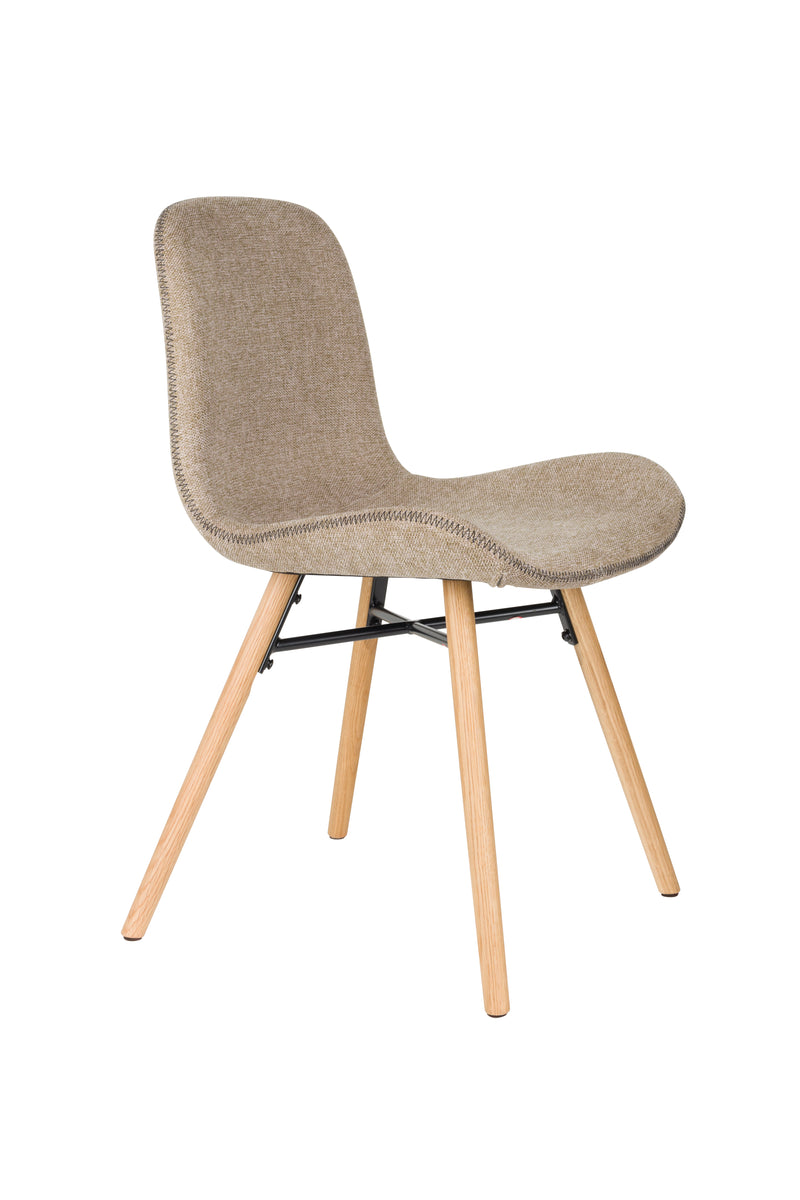 Eetkamerstoel Lester Polyester Bruin 51x55.5 cm-Eetkamerstoelen-Creating Home