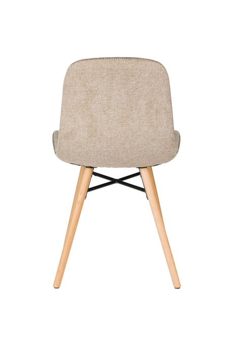 Eetkamerstoel Lester Polyester Bruin 51x55.5 cm-Eetkamerstoelen-Creating Home