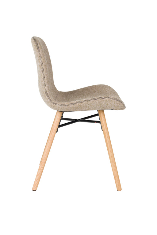 Eetkamerstoel Lester Polyester Bruin 51x55.5 cm-Fauteuils-Creating Home